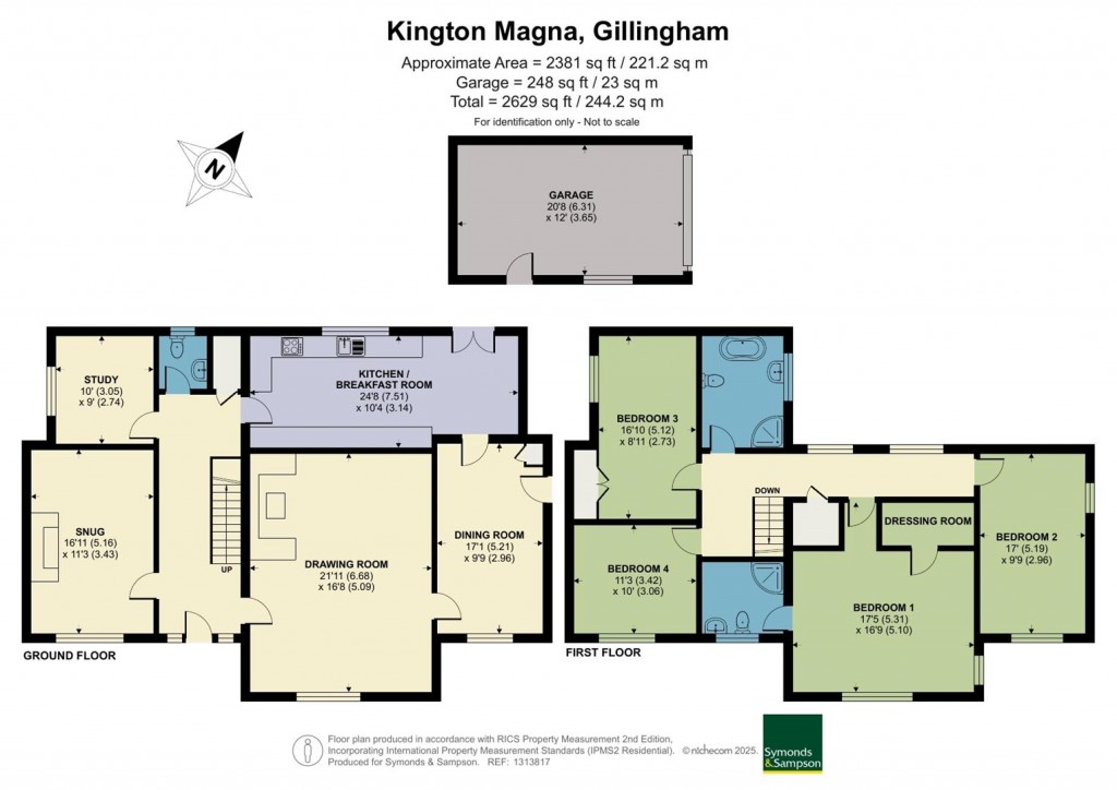 Floorplans For Bakery Cottage, Kington Magna, Dorset