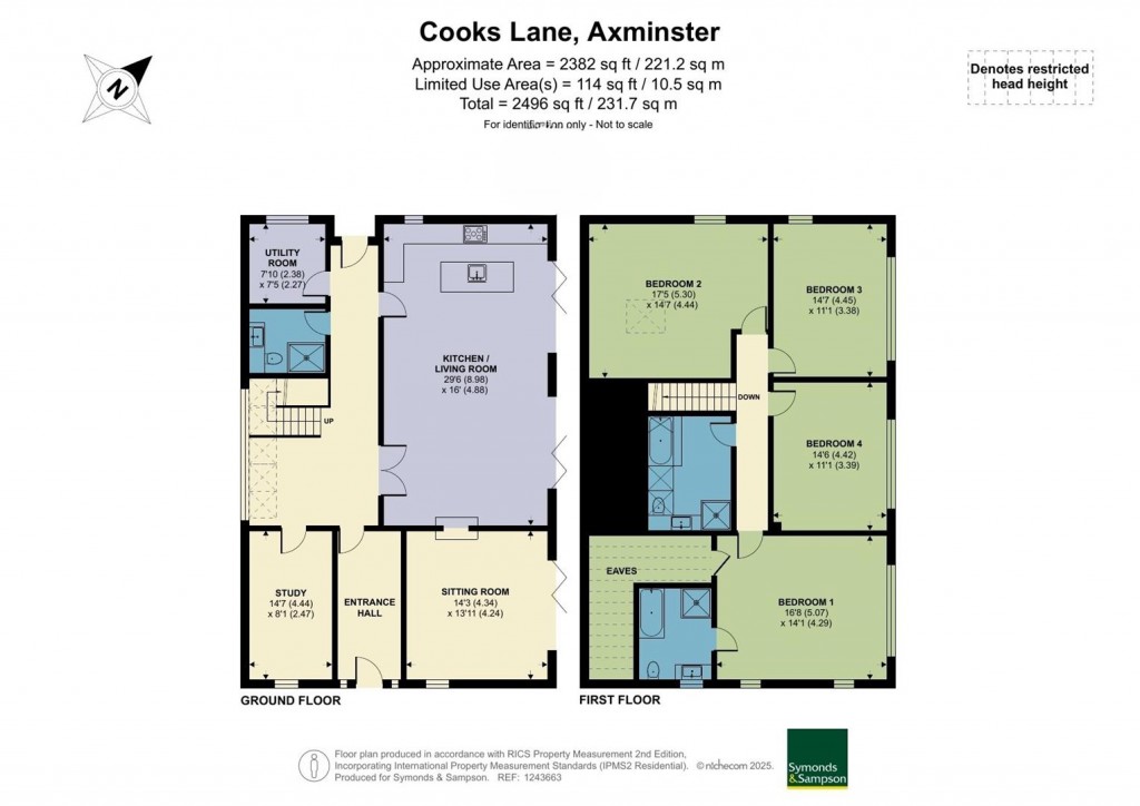 Floorplans For Cooks Lane, Axminster