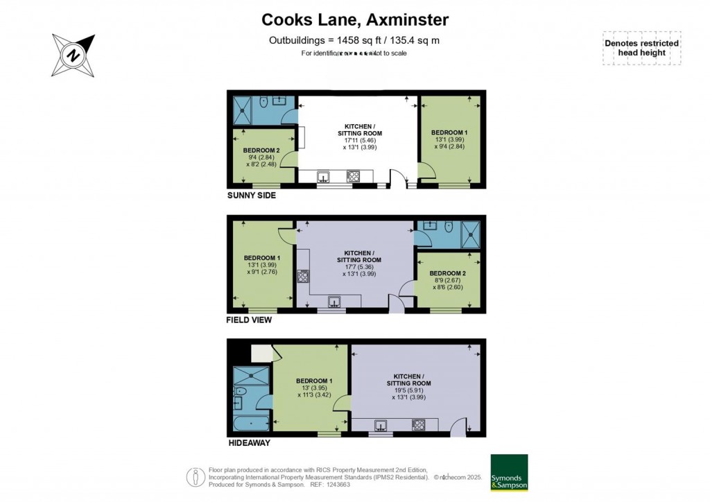 Floorplans For Cooks Lane, Axminster