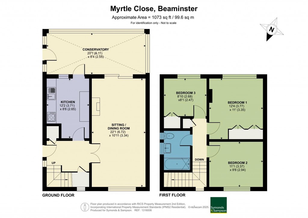 Floorplans For Myrtle Close, Beaminster, Dorset