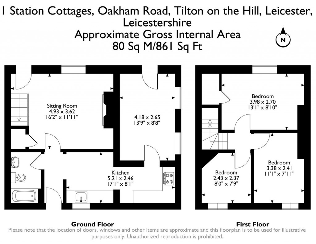Floorplans For Oakham Road, Tilton On The Hill, Leicester