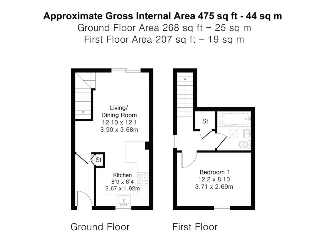 Floorplans For Loompits Way, Saffron Walden