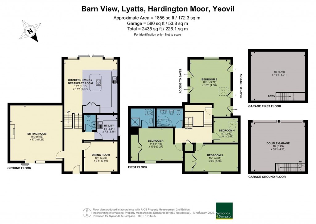 Floorplans For Lyatts, Hardington Moor, Yeovil