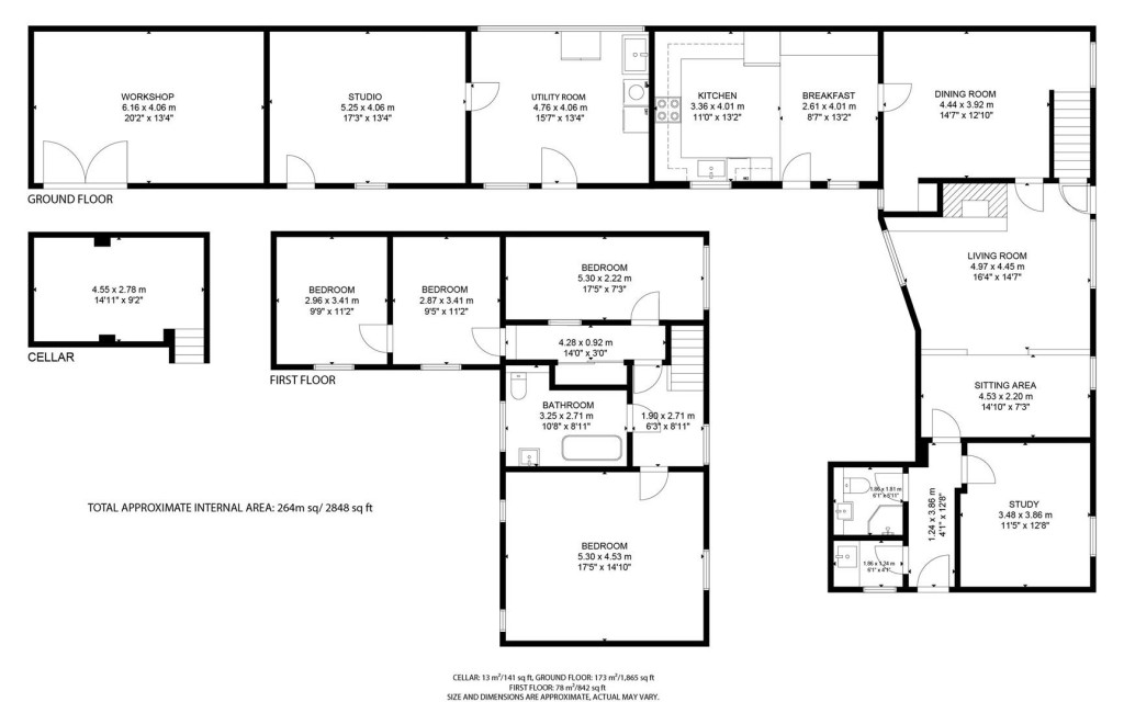 Floorplans For High Street, Littlebury, Saffron Walden