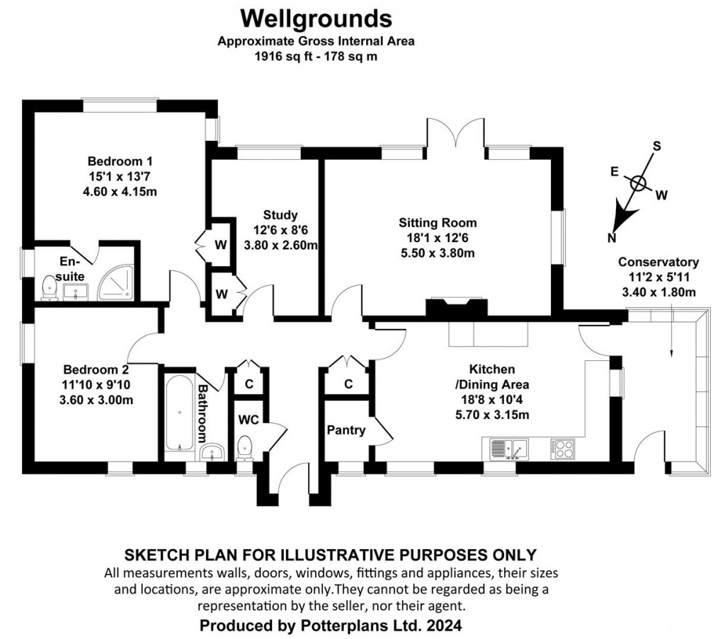 Floorplans For Moor Lane, Brighstone