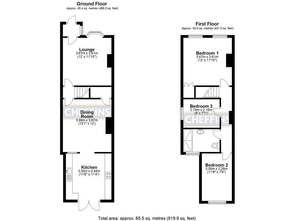 Floorplans For Hills Lane, Ely