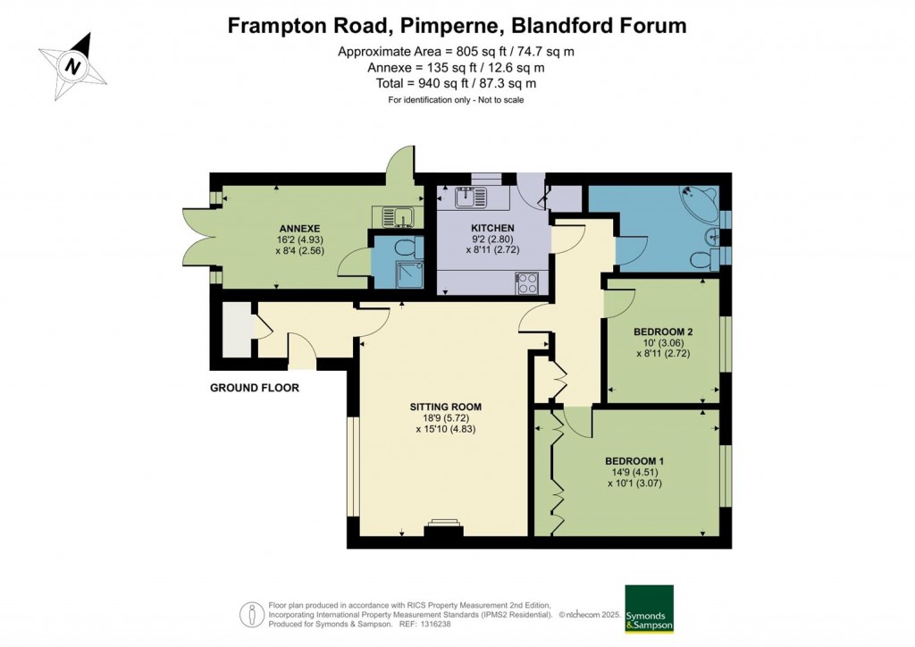 Floorplans For Frampton Road, Pimperne, Blandford Forum