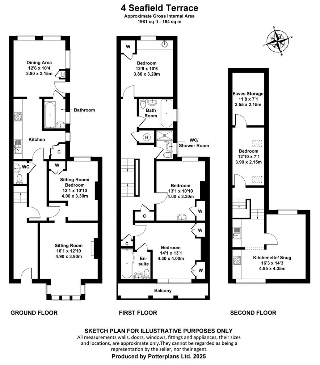 Floorplans For Seafield Road, Seaview