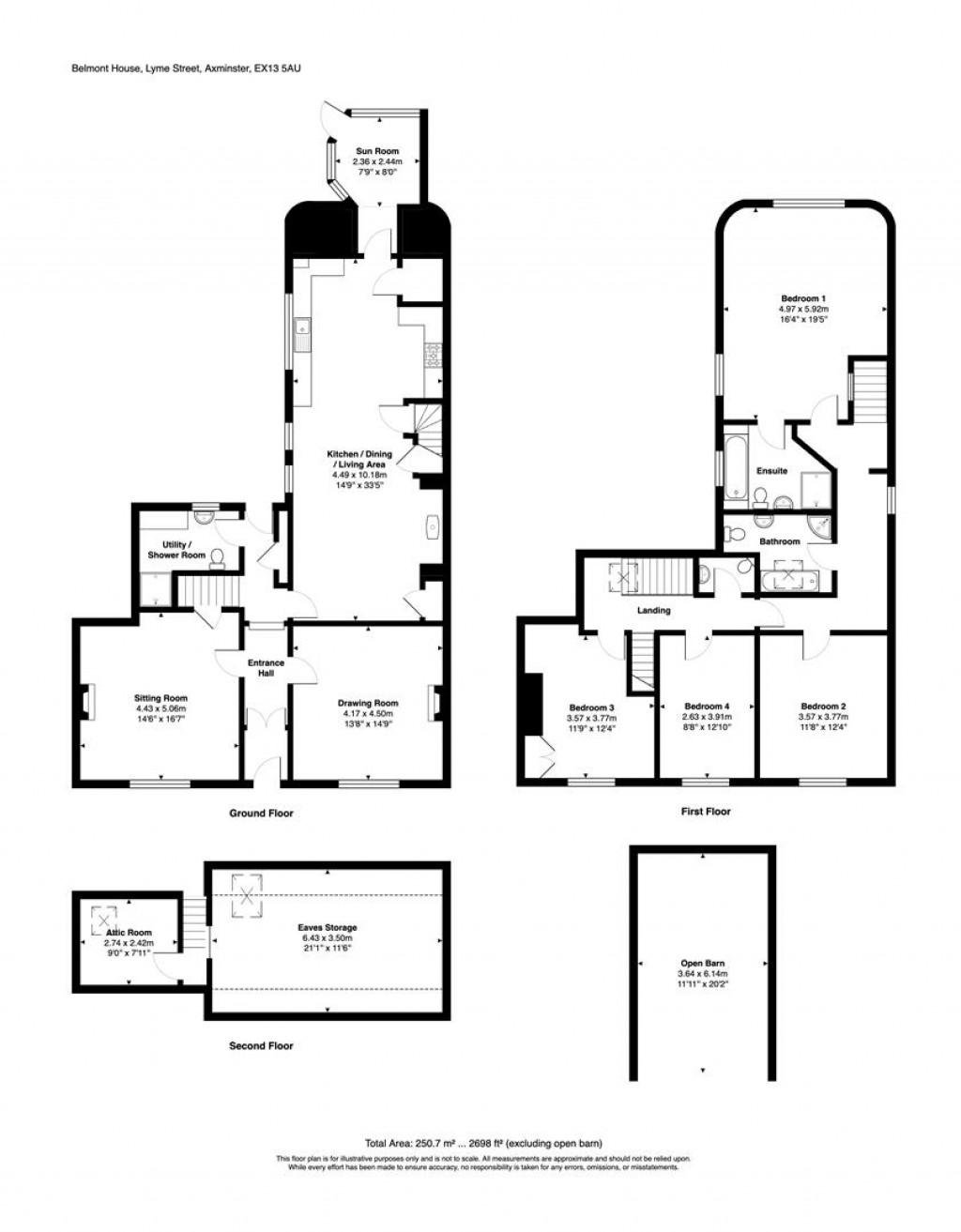 Floorplans For Lyme Street, Axminster