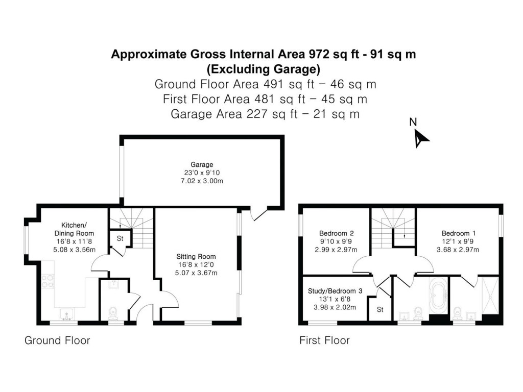 Floorplans For Eldridge Close, Clavering, Saffron Walden