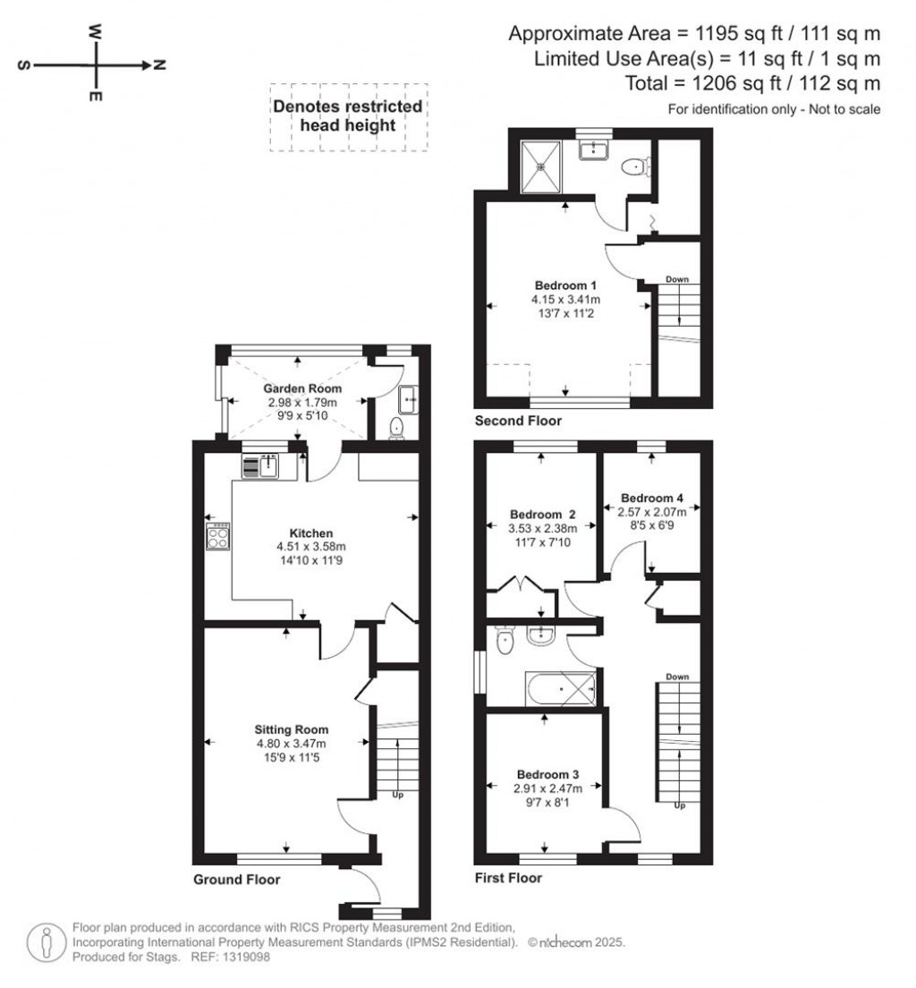Floorplans For Kersbrook Gardens, Lyme Regis