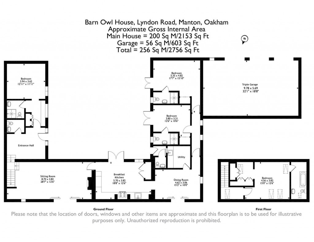 Floorplans For Lyndon Road, Manton, Rutland