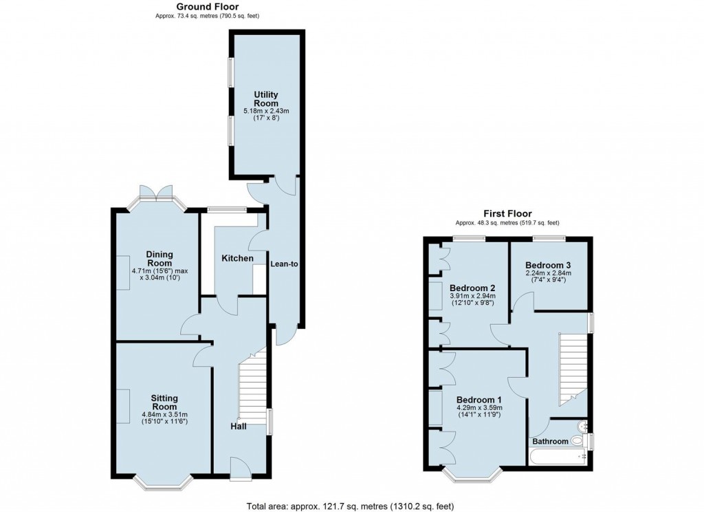 Floorplans For Beech Avenue, Abington, Northampton, NN3