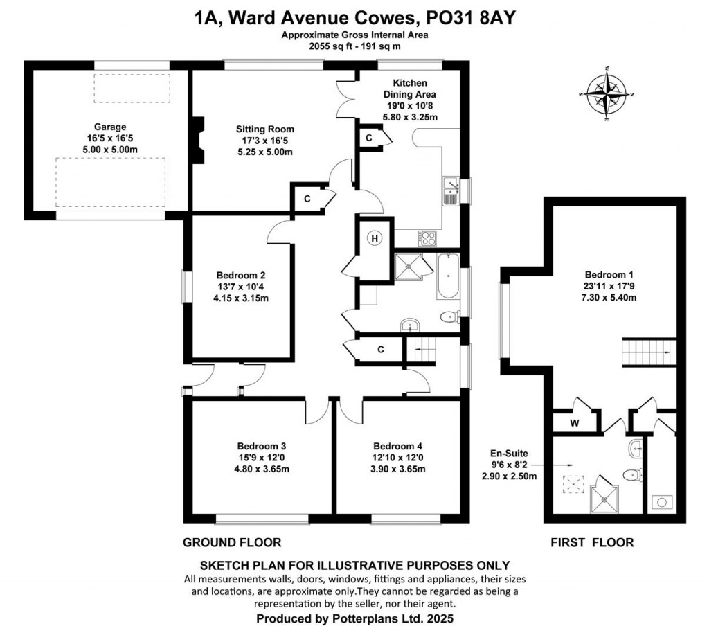 Floorplans For Ward Avenue, Cowes