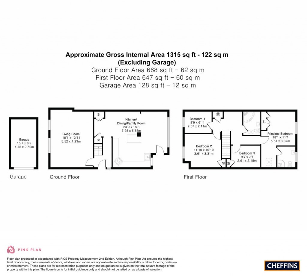 Floorplans For Dyers End, Stambourne, Halstead