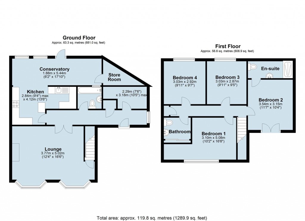 Floorplans For Bouverie Road, Hardingstone, Northampton, NN4