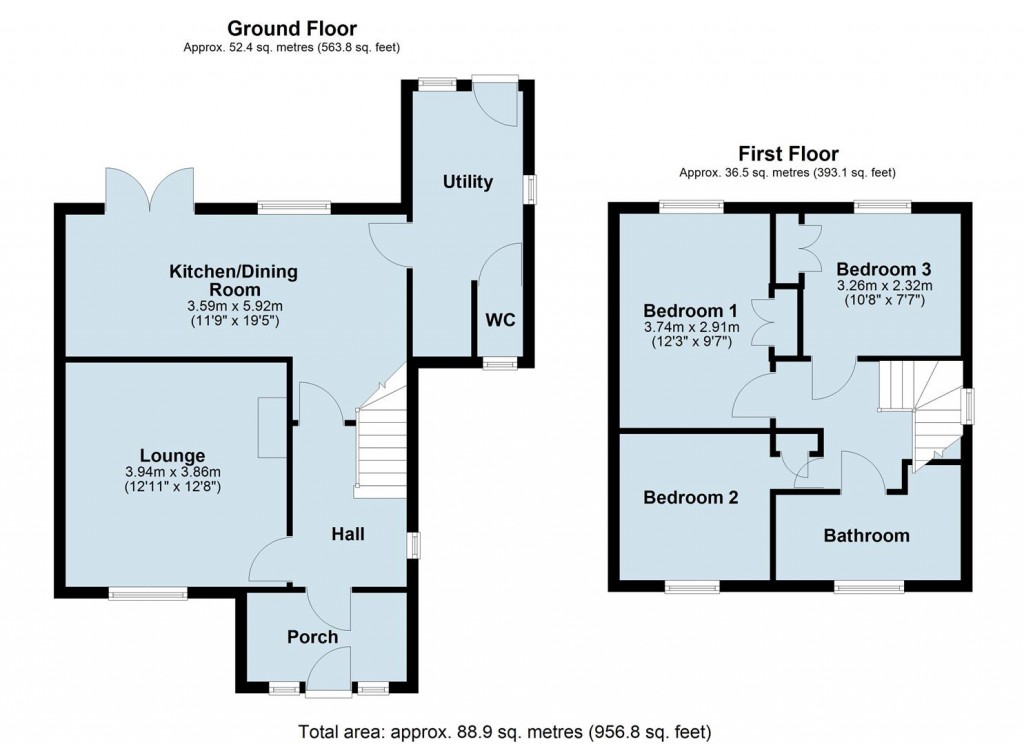 Floorplans For Bettycroft Close, Ravensthorpe, Northampton, NN6