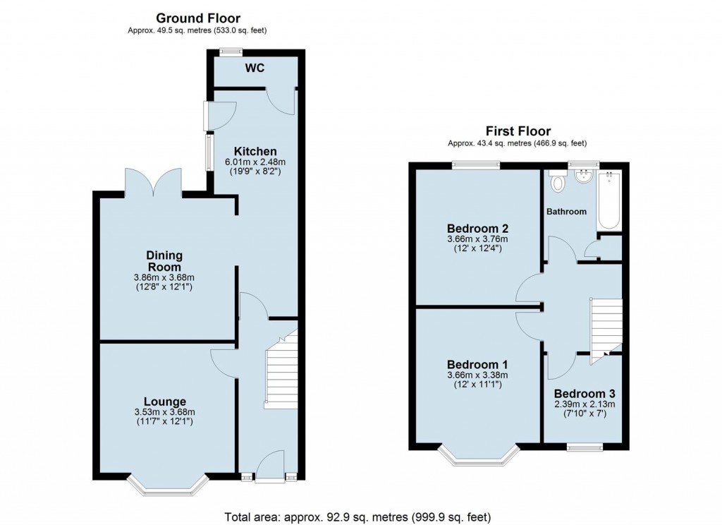 Floorplans For Penrhyn Road, Northampton, NN4