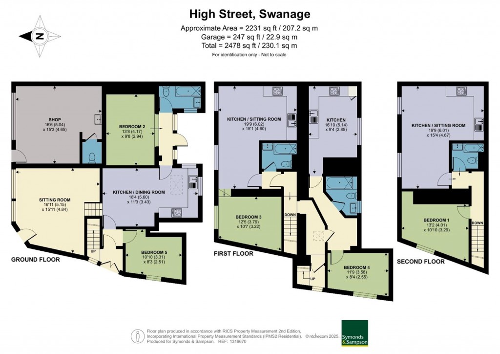 Floorplans For High Street, Swanage