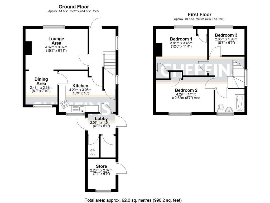 Floorplans For Mayfield Close, Ely