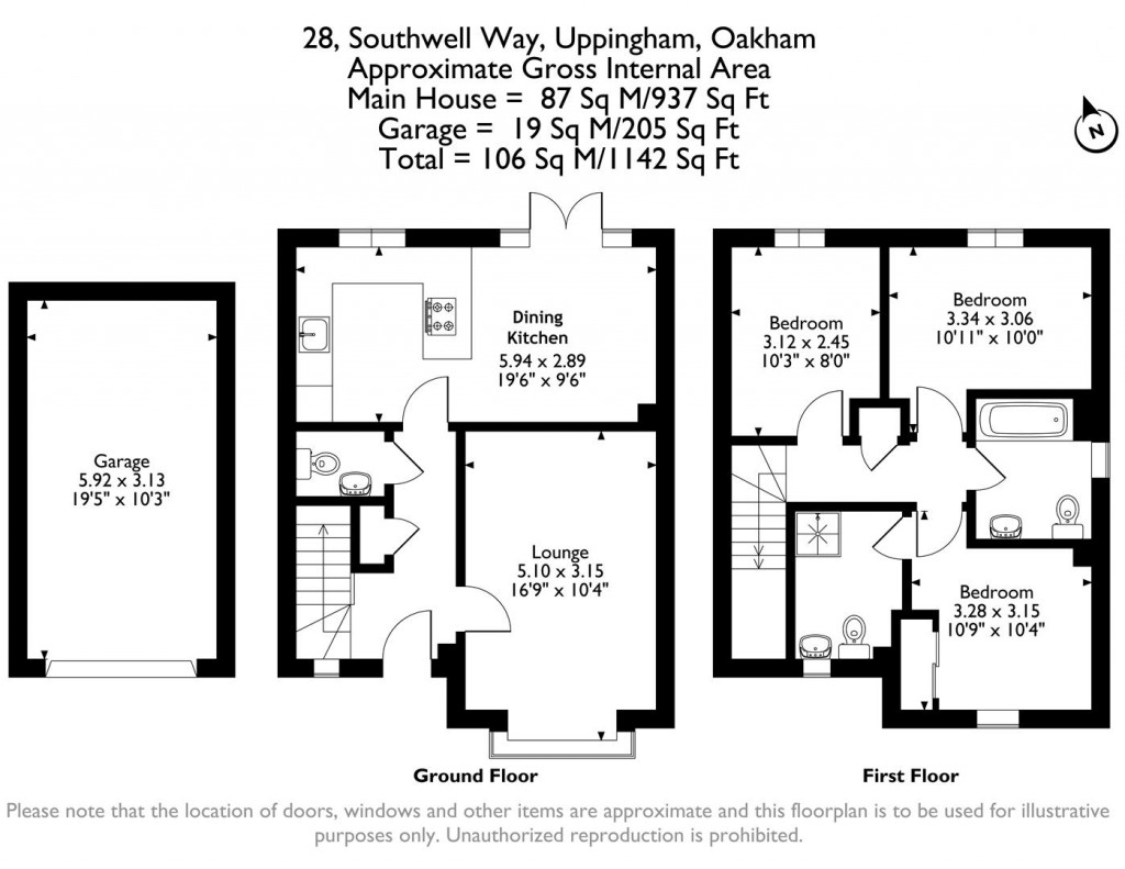 Floorplans For Southwell Way, Uppingham, Rutland