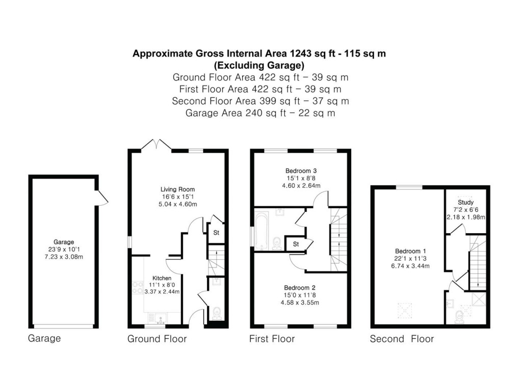 Floorplans For Fieldview Close, Henham, Bishop's Stortford