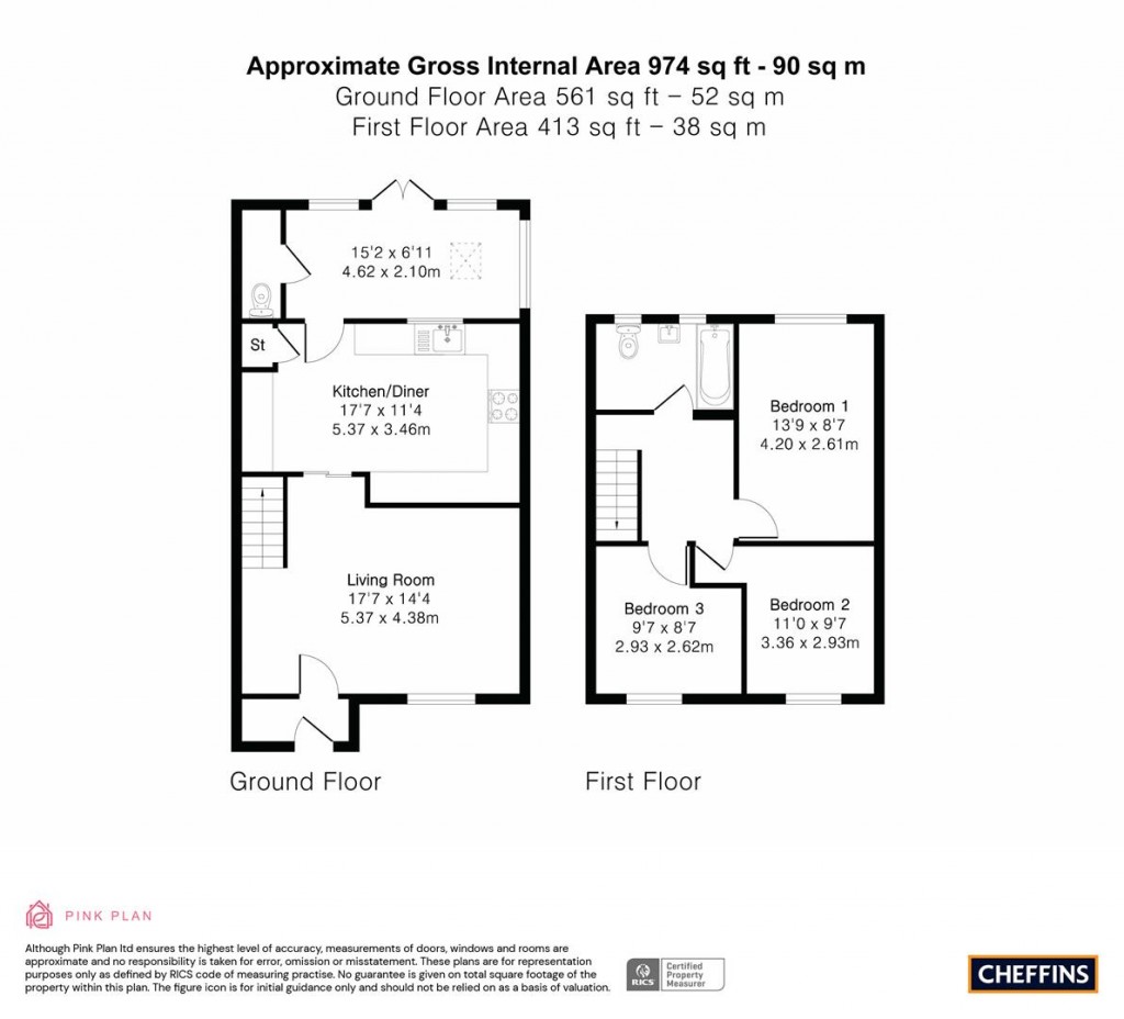 Floorplans For Pipers Close, Haverhill