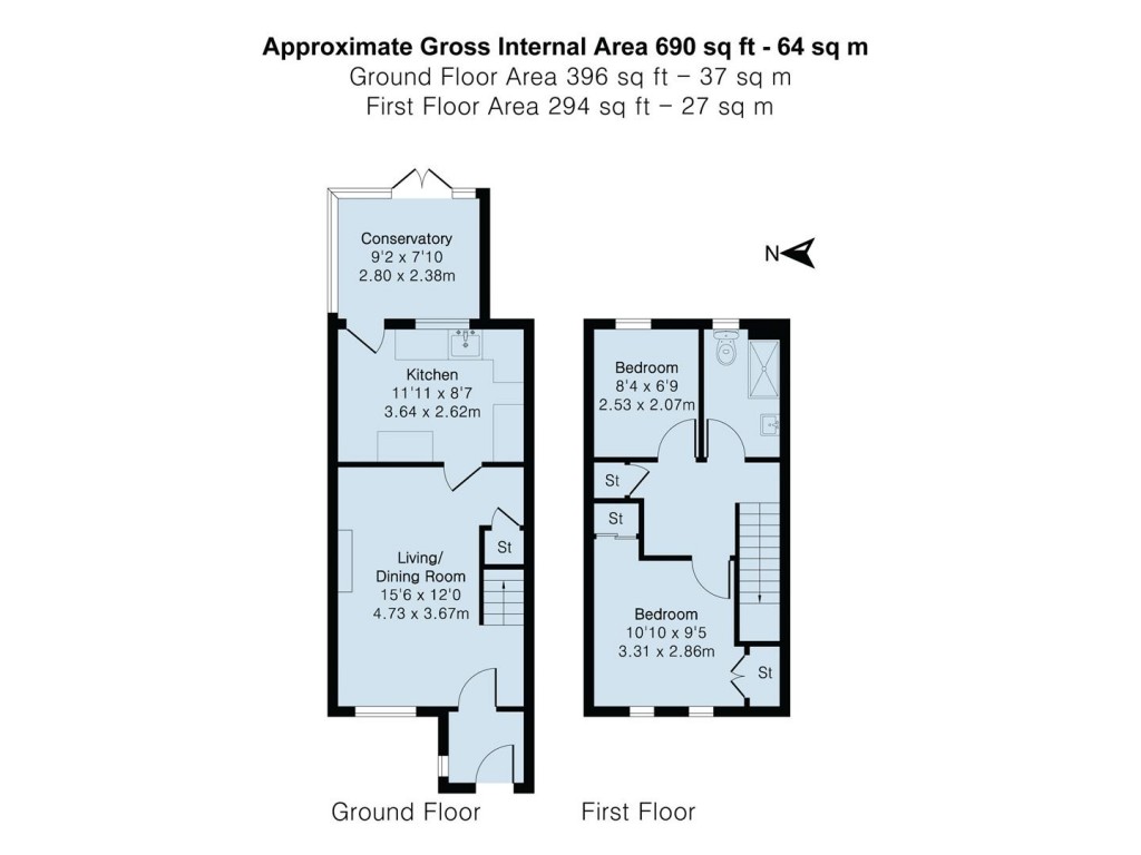 Floorplans For Rye Hill Avenue, Lutterworth, LE17