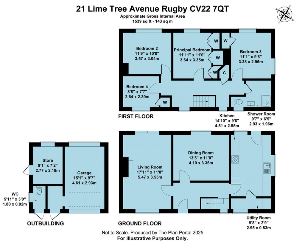 Floorplans For Lime Tree Avenue, Bilton, Rugby, CV22