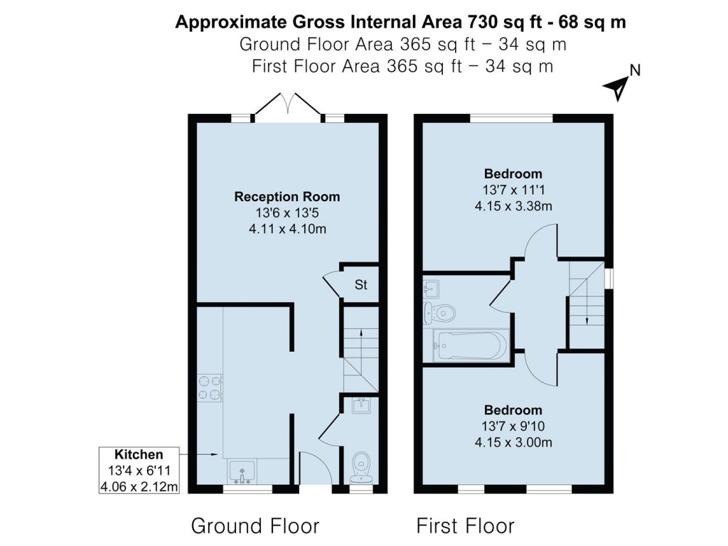 Floorplans For Greenfield Avenue, Lutterworth, LE17