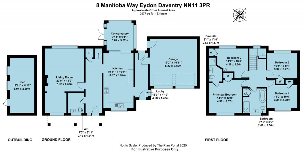 Floorplans For Manitoba Way, Eydon, Daventry, NN11