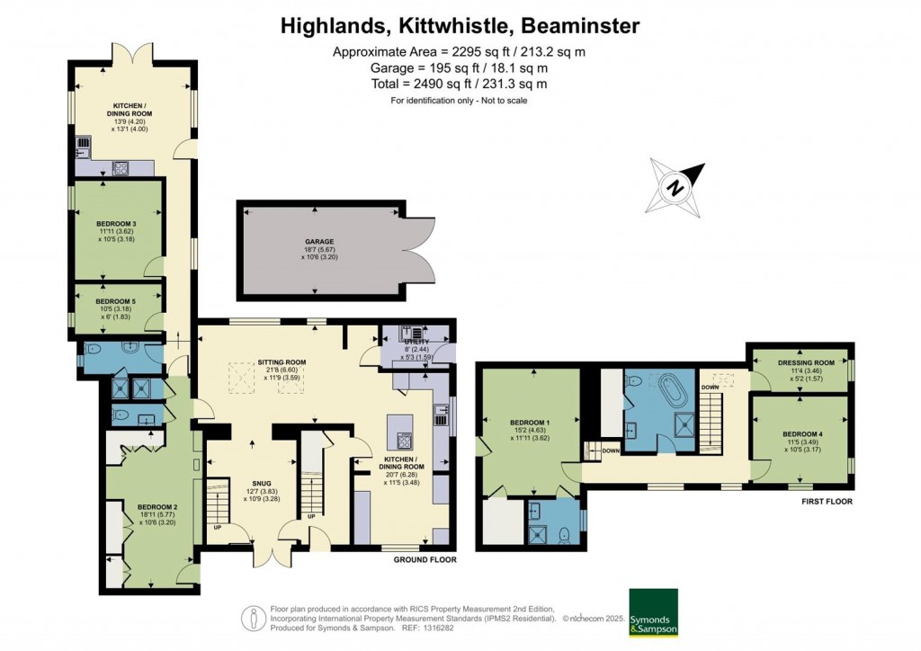 Floorplans For Kittwhistle, Beaminster