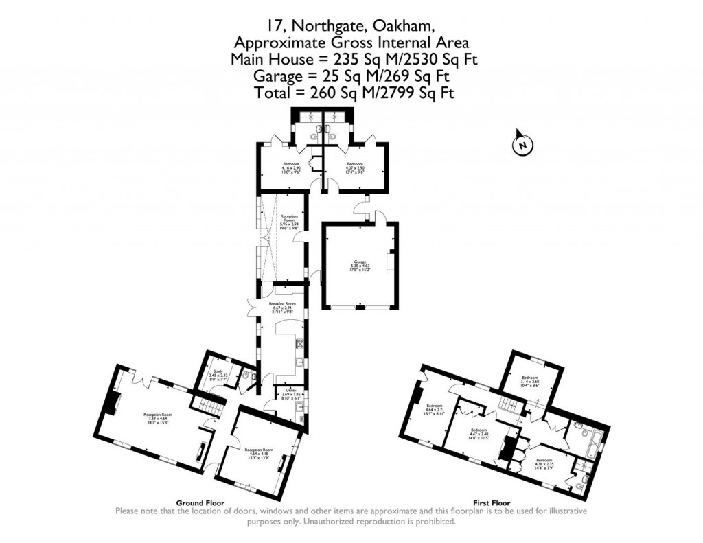 Floorplans For Northgate, Oakham, Rutland