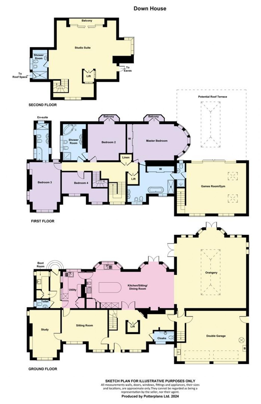 Floorplans For Totland Bay, Isle of Wight