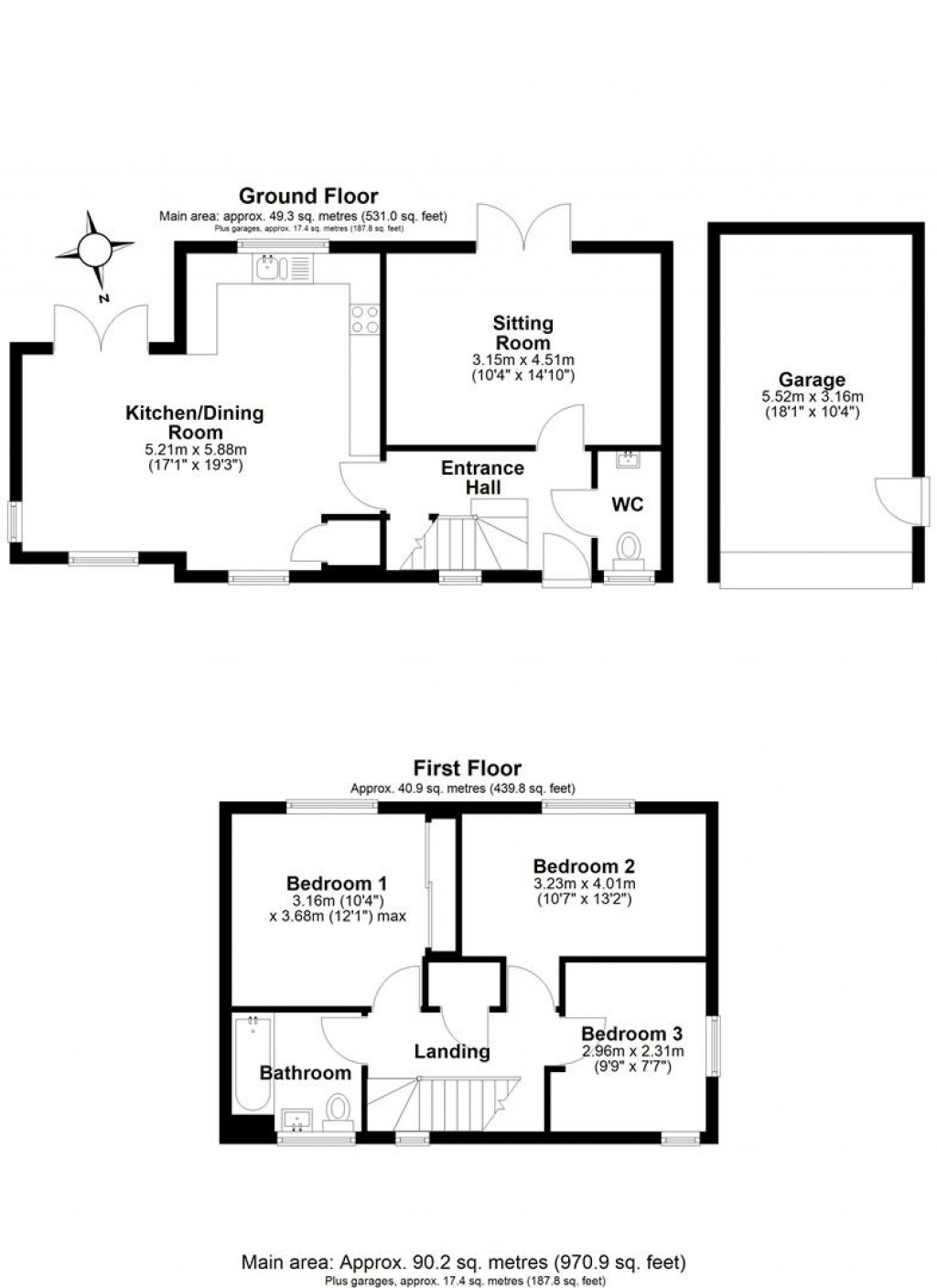 Floorplans For Hockey Fields, Stoke Fleming, Dartmouth