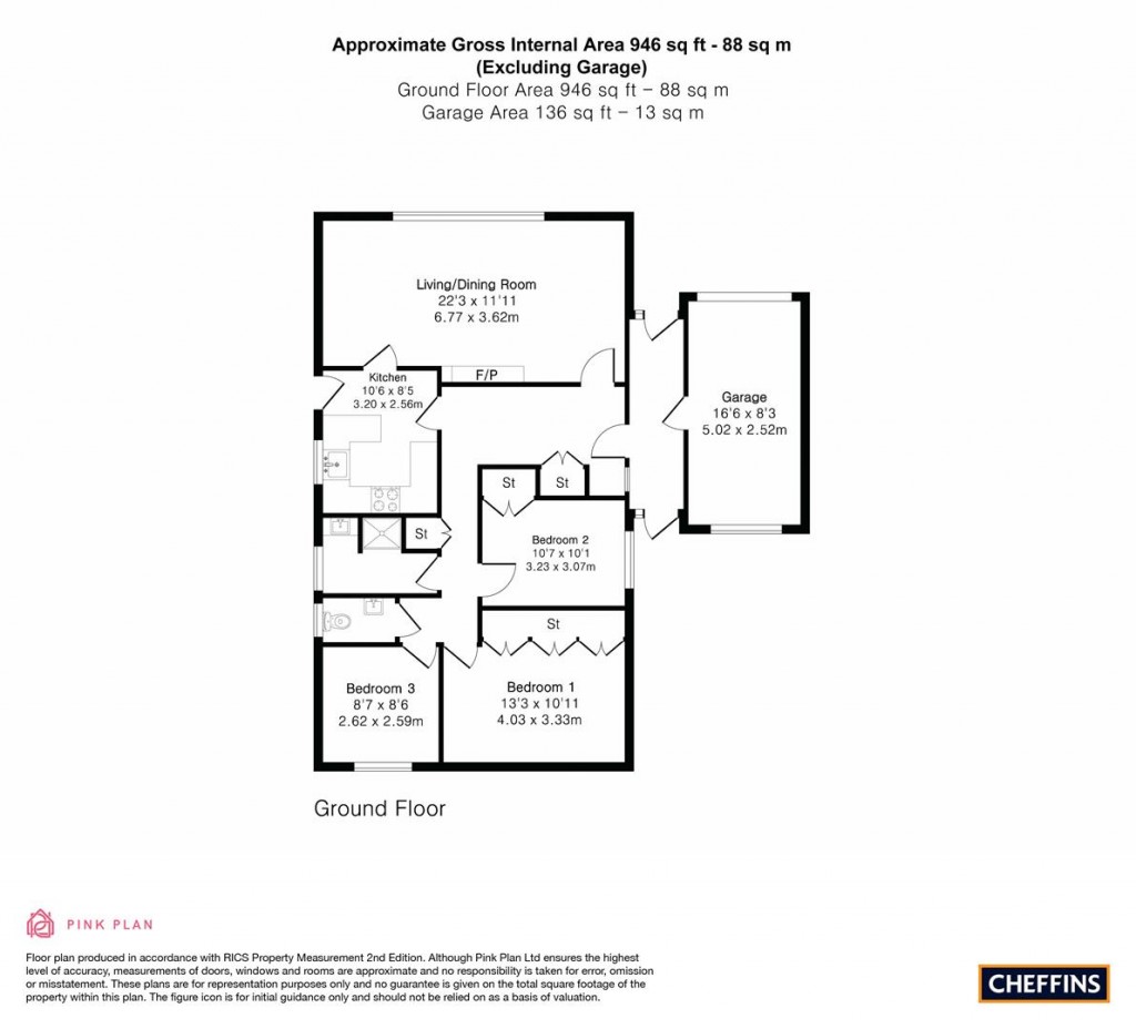 Floorplans For Bishops Close, Little Downham, Ely