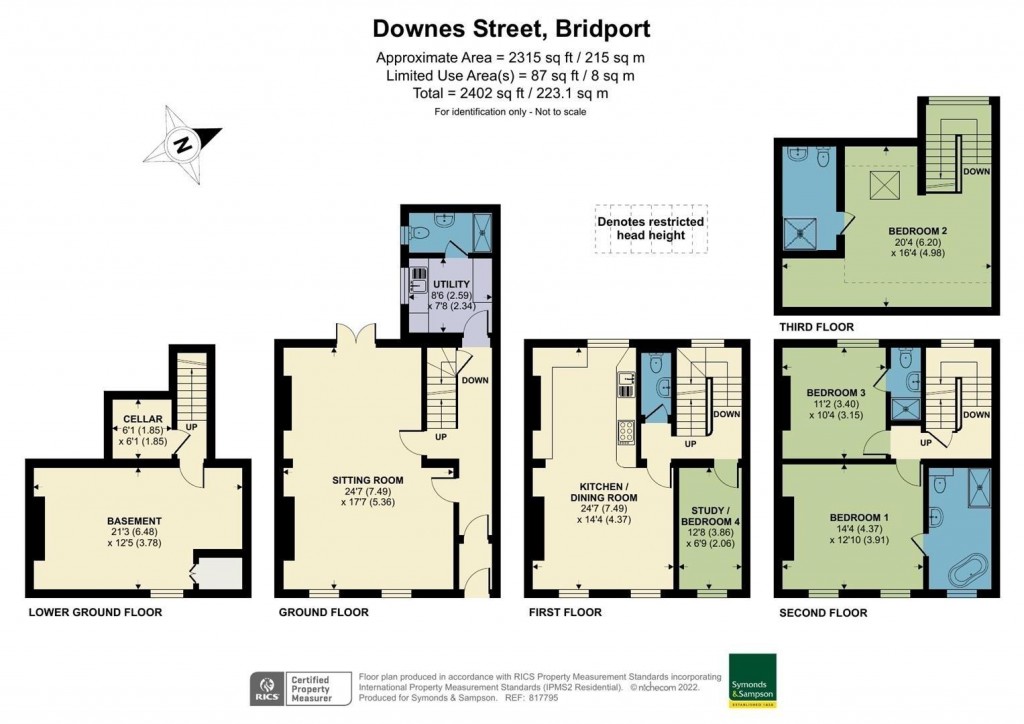 Floorplans For Downes Street, Bridport