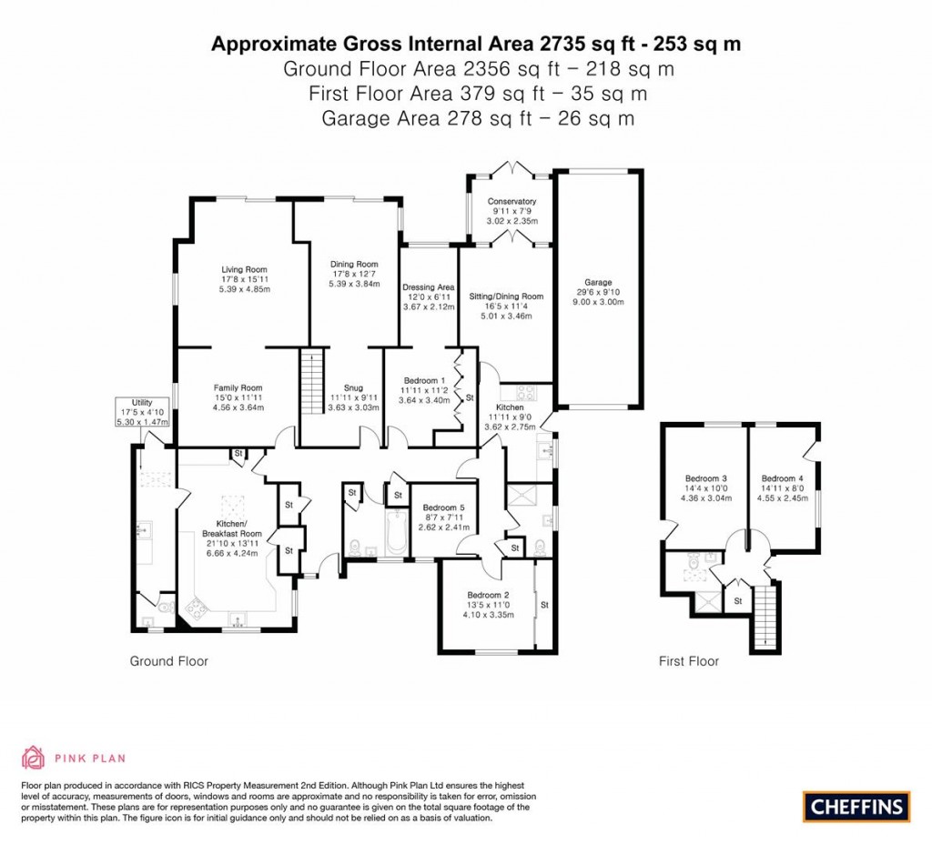 Floorplans For Oakington Road, Girton