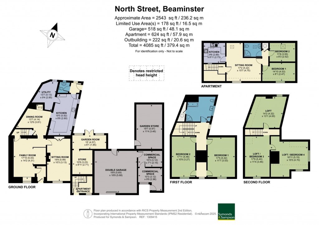 Floorplans For North Street, Beaminster