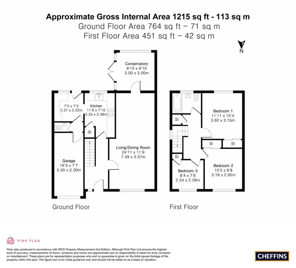 Floorplans For Old School Lane, Milton, Cambridge