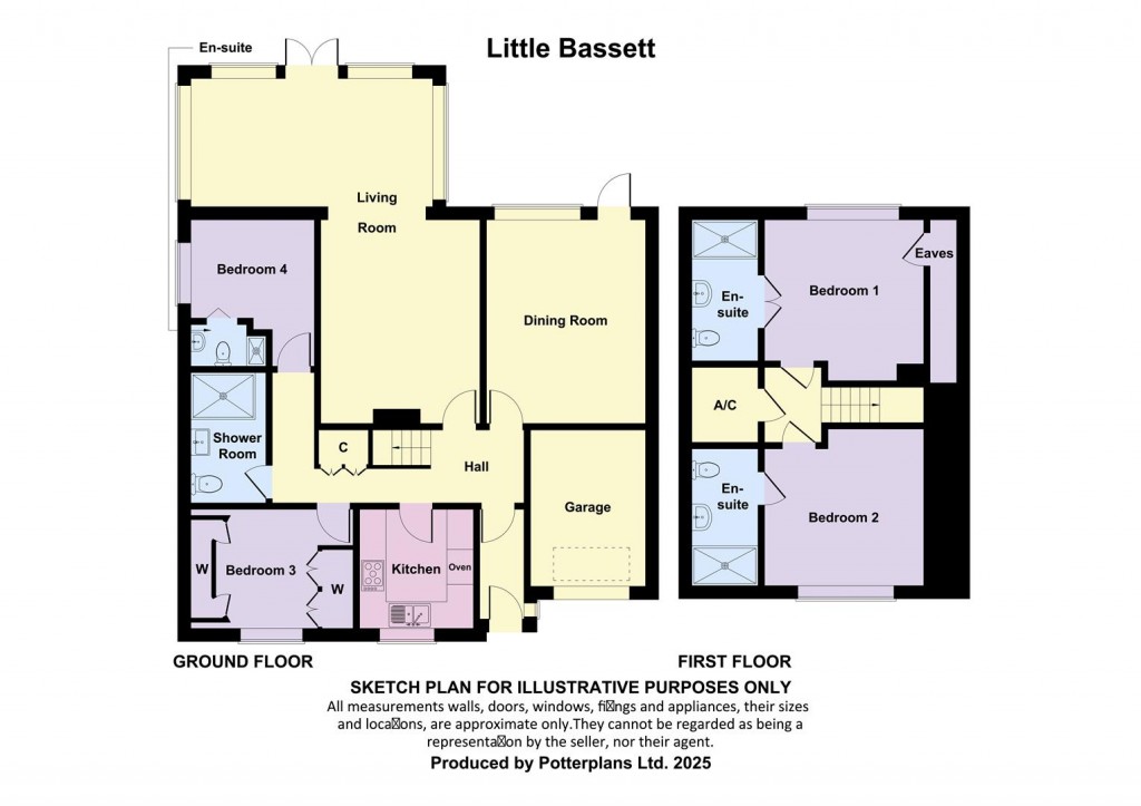 Floorplans For Colwell Bay, Isle of Wight