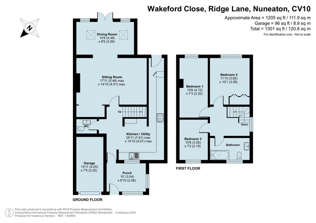 Floorplans For Wakeford Close, Ridge Lane, Nuneaton, CV10