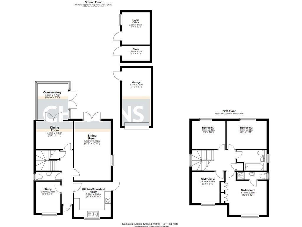 Floorplans For Ward Way, Witchford, Ely
