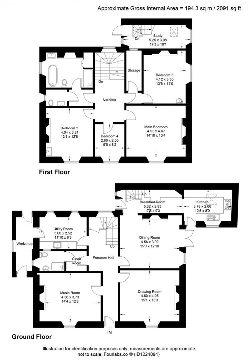 Floorplans For Fore Street, West Looe, Looe