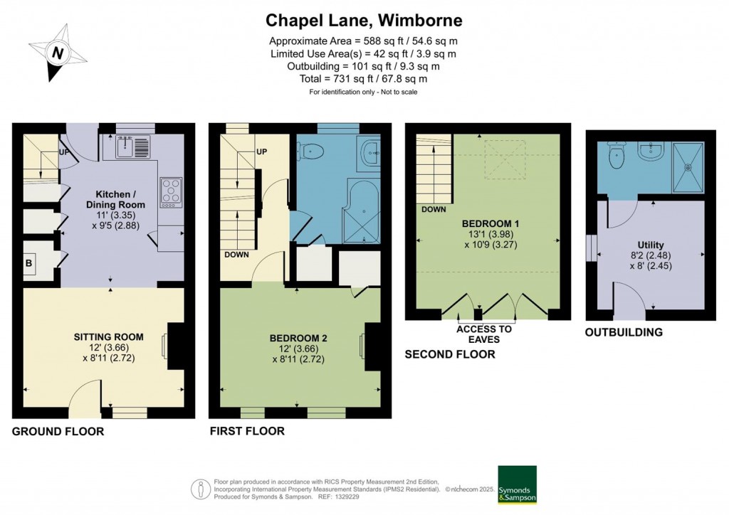 Floorplans For Chapel Lane, Wimborne