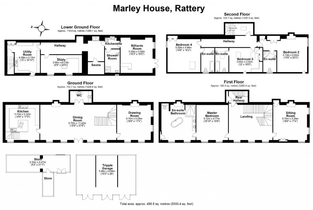 Floorplans For Rattery, South Brent