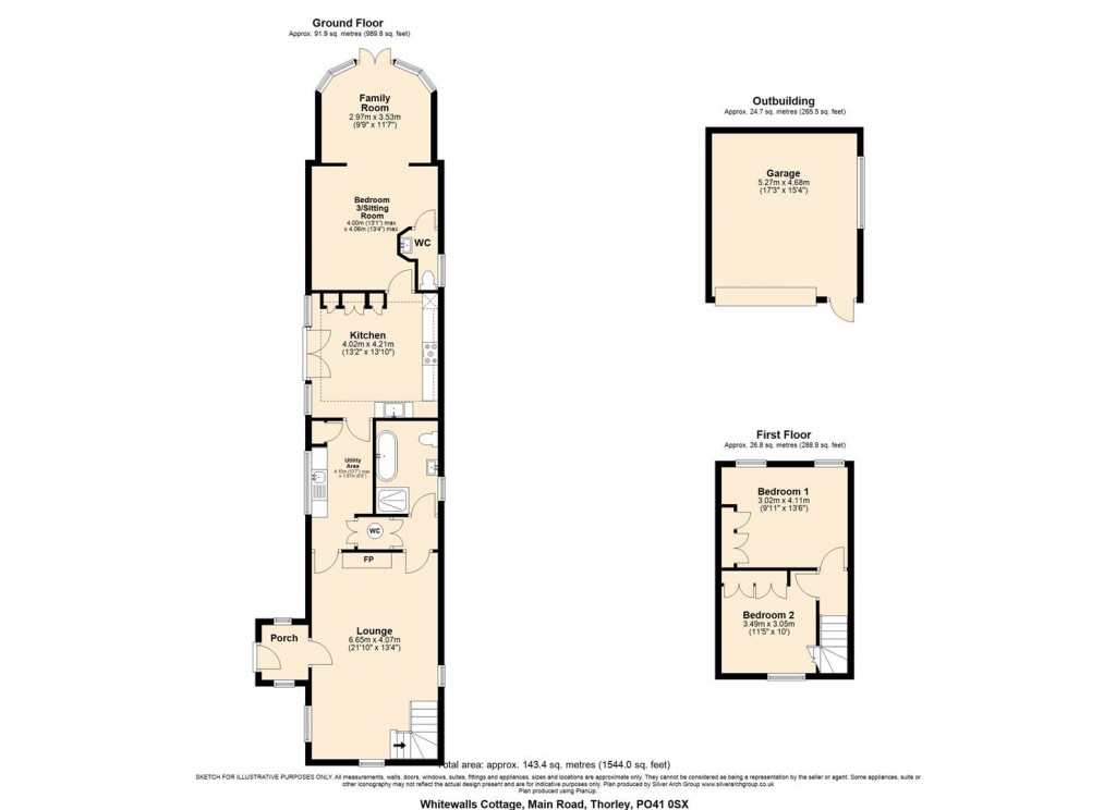 Floorplans For Thorley, Isle of Wight