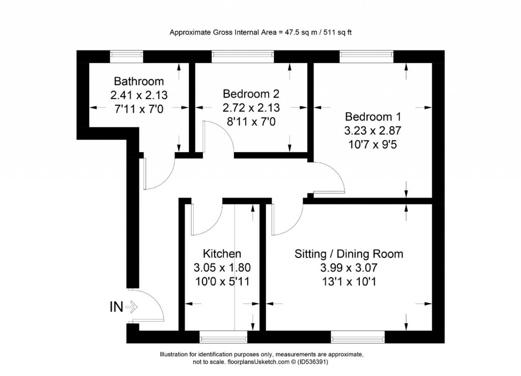 Floorplans For Brydian Mews, West Street, Bridport
