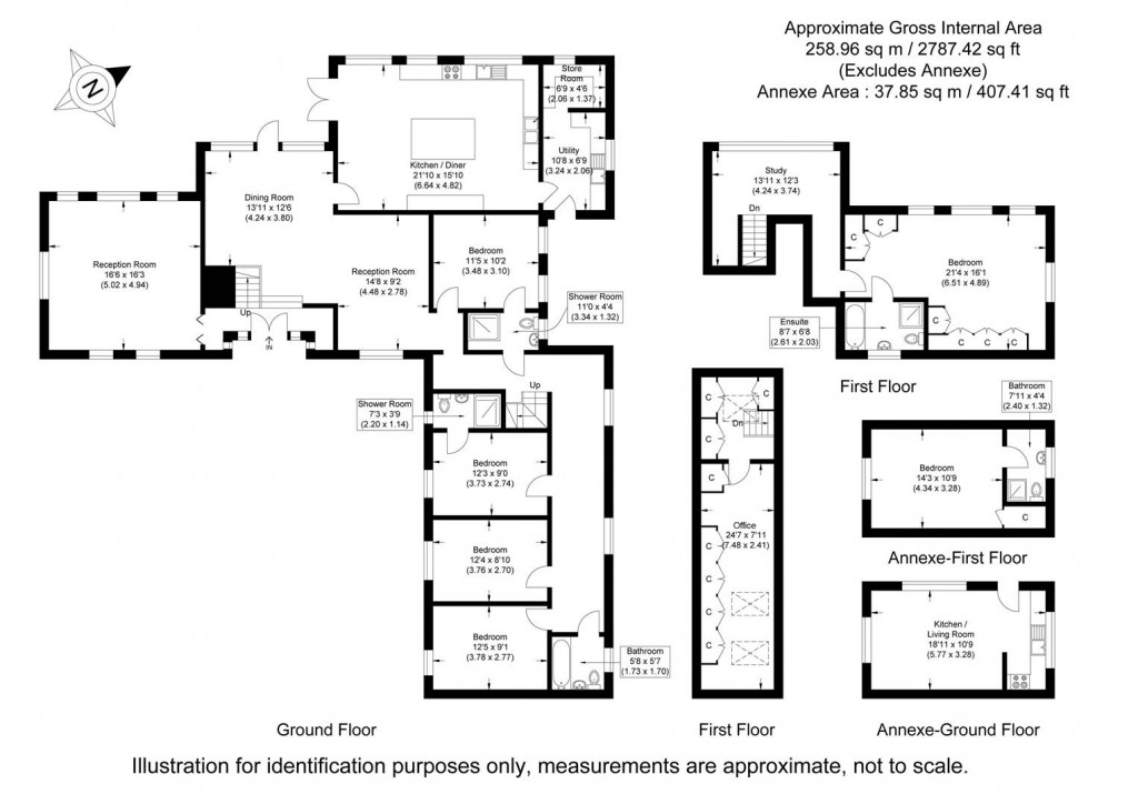 Floorplans For Howe Lane, Great Sampford, Saffron Walden