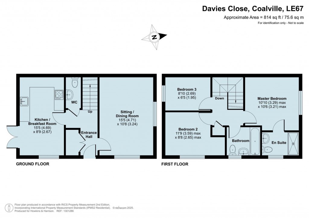 Floorplans For Davies Close, Hugglescote, LE67
